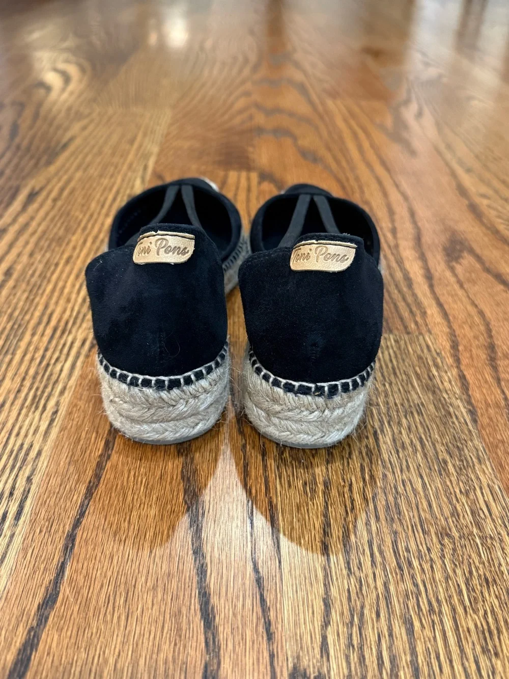 Black Espadrille Flats with Crisscross Straps